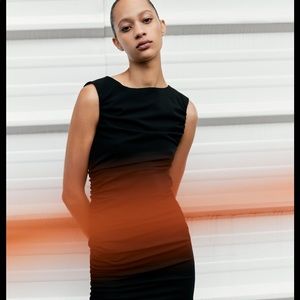 Zara XS NWT mini dress with draped sides
